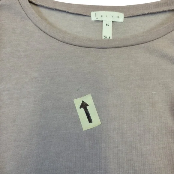 Leith XS Taupe Brown Ruched Asymmetrical Midi Dress Casual Minimalist XS Mauve - Picture 6 of 11